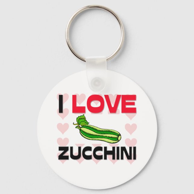 I Love Zucchini Keychain (Front)