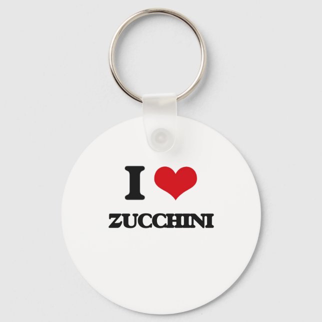 I love Zucchini Keychain (Front)