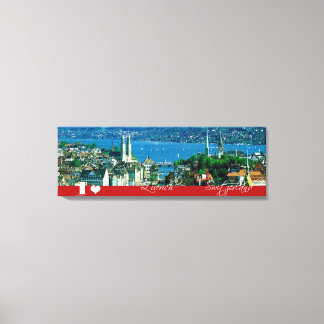 I Love Zuerich Switzerland - Wrapped Canvas