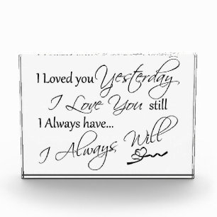 I Loved You Photo Block