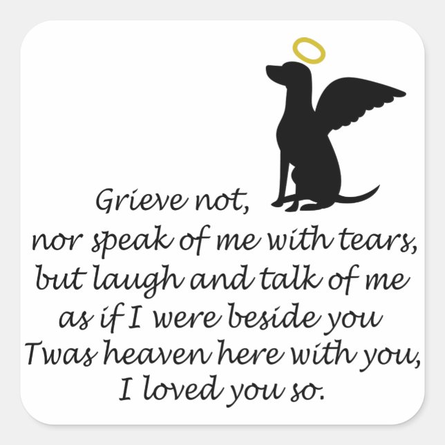I Loved You So Square Sticker (Front)