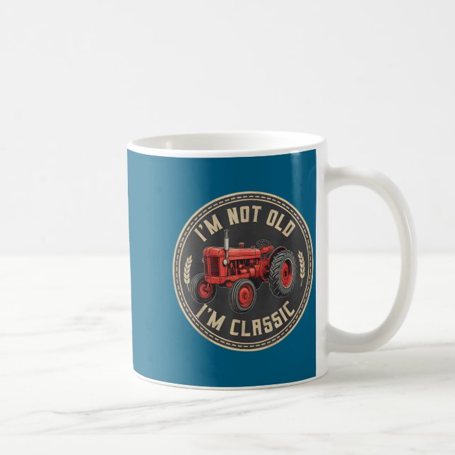 I Lovers I Old Driver m Tractor Not Farmer m Joke Coffee Mug (Right)