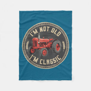 I Lovers I Old Driver m Tractor Not Farmer m Laugh Fleece Blanket