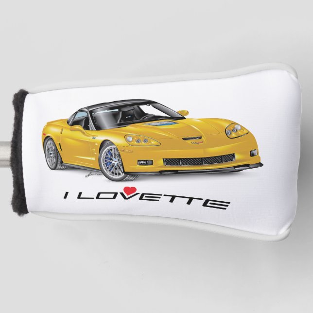 I LOVETTE® UNIQUE Auto Art Design Golf Head Cover (Front)