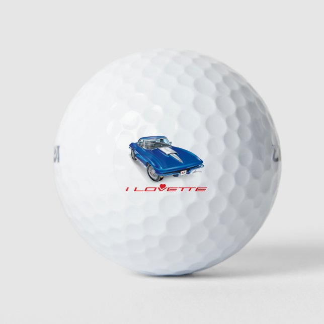 I LOVETTE UNIQUE CAR DESIGN GOLF BALLS (Front)