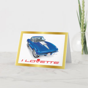 I LOVETTE UNIQUE CAR DESIGN HOLIDAY CARD
