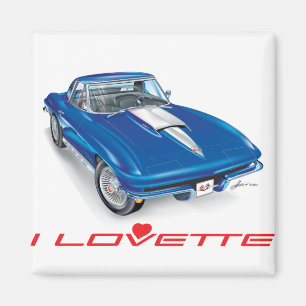 I LOVETTE UNIQUE CAR DESIGN MAGNET