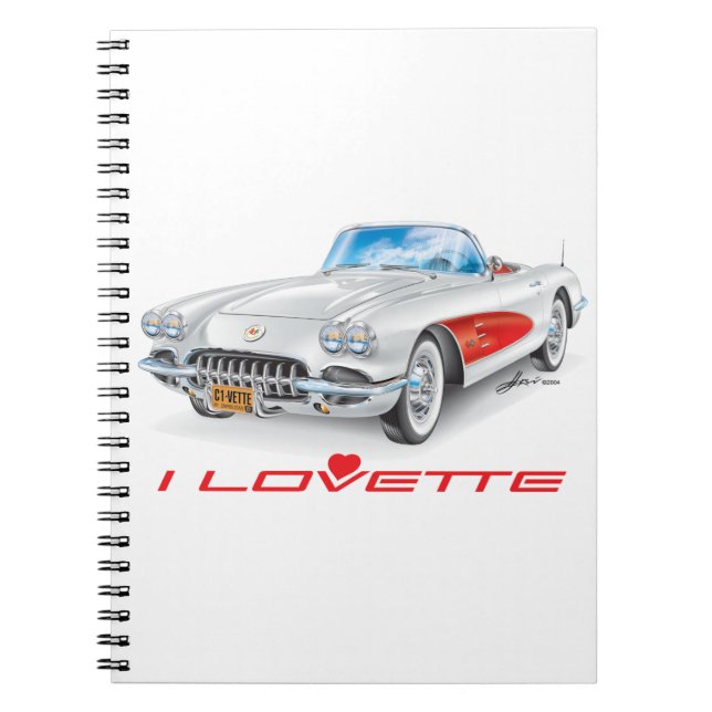 I LOVETTE UNIQUE CAR DESIGN NOTEBOOK (Front)