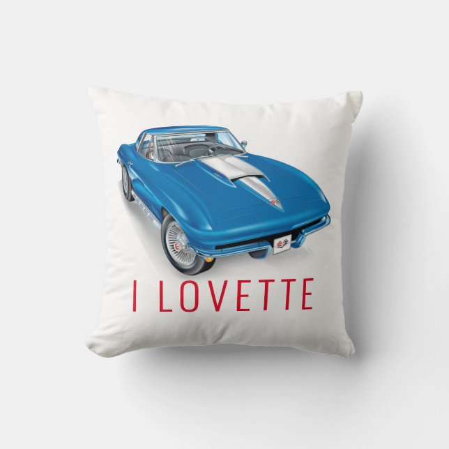 I LOVETTE UNIQUE CAR DESIGN THROW PILLOW (Front)