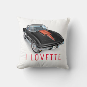 I LOVETTE UNIQUE CAR DESIGN THROW PILLOW
