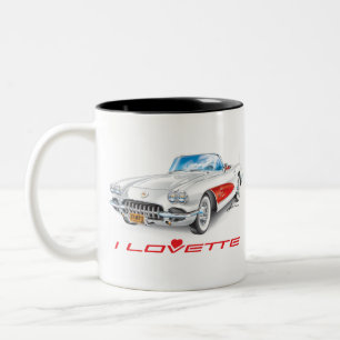 I LOVETTE UNIQUE CAR DESIGN Two-Tone COFFEE MUG