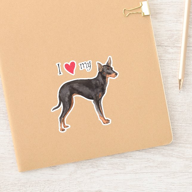 I Loy my Toy Manchester Terrier Vinyl Sticker (Carnet)