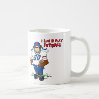 I Luv 2 Play Futball Bear Coffee Mug