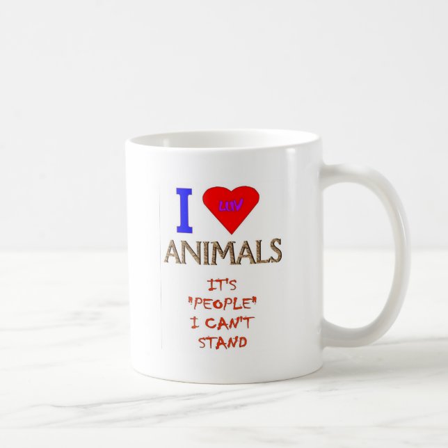 I LUV ANIMALS COFFEE MUG (Right)