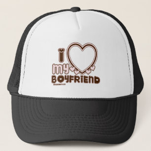 i luv brown bf trucker hat