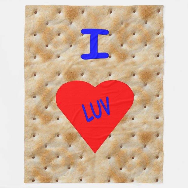 I LUV CRACKERS FLEECE BLANKET (Front)