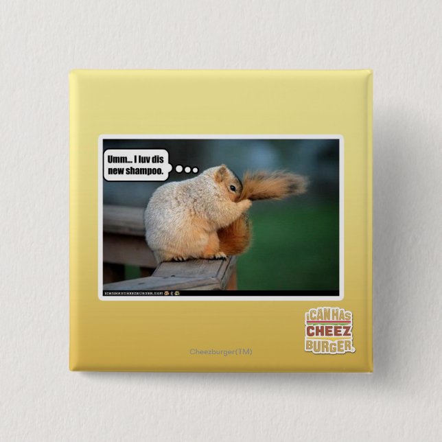 I luv dis new shampoo 2 inch square button (Front)