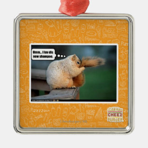 I luv dis new shampoo metal ornament