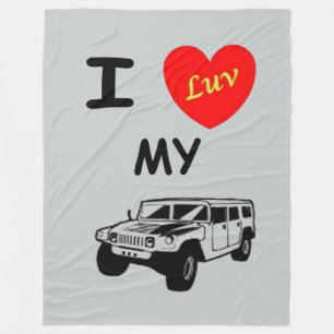 I LUV MY HUMMER FLEECE BLANKET