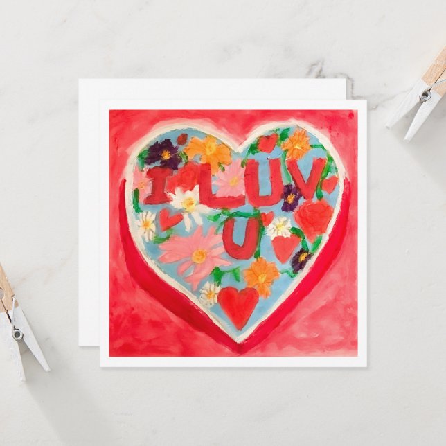 I Luv U Card (Front/Back In Situ)