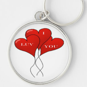 "I LUV YOU" BALLOONS KEYCHAIN