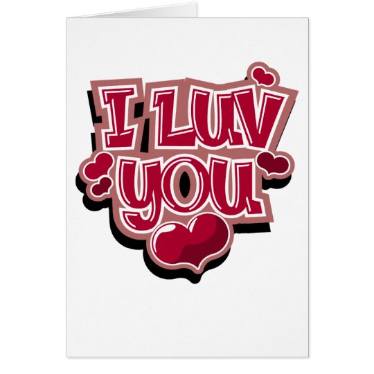 I Luv You card