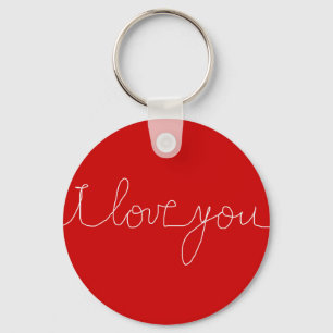 i luv you keychain