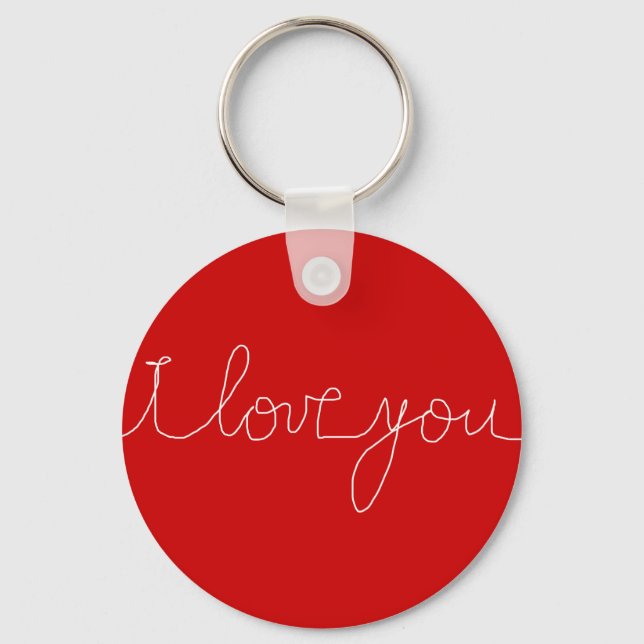 i luv you keychain (Front)