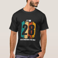 I m 28 According to Hex 40th Birthday Math Teacher