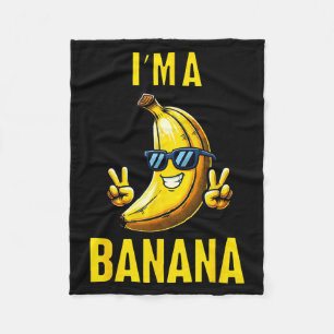 I’m A Banana Funny Cartoon Humor Design Fleece Blanket