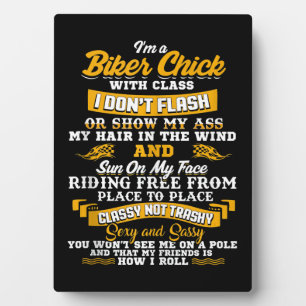 I’m A Biker Chick Gift For Motorbike Lovers Plaque
