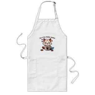 I m a Cat-ffeine Addict Long Apron