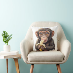 I’m a Cheeky Little Chimp! Throw Pillow