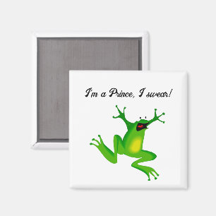 I’m a Fairy Tale Prince Funny Green Frog Cartoon Magnet