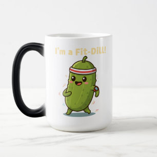 I’m a Fit-Dill! Funny Fitness Pickle Pun Design Magic Mug