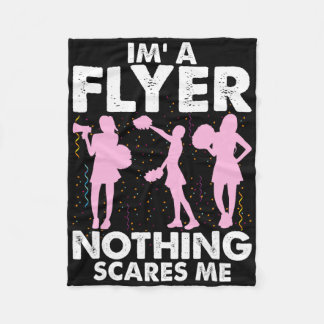 I’m A Flyer Nothing Scares Me Cheer Cheerleading C Fleece Blanket