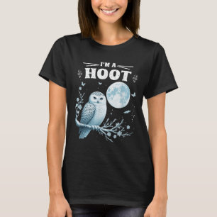 I’m A Hoot Snowy Owl Full Moon Night Sky Soky Magi T-Shirt
