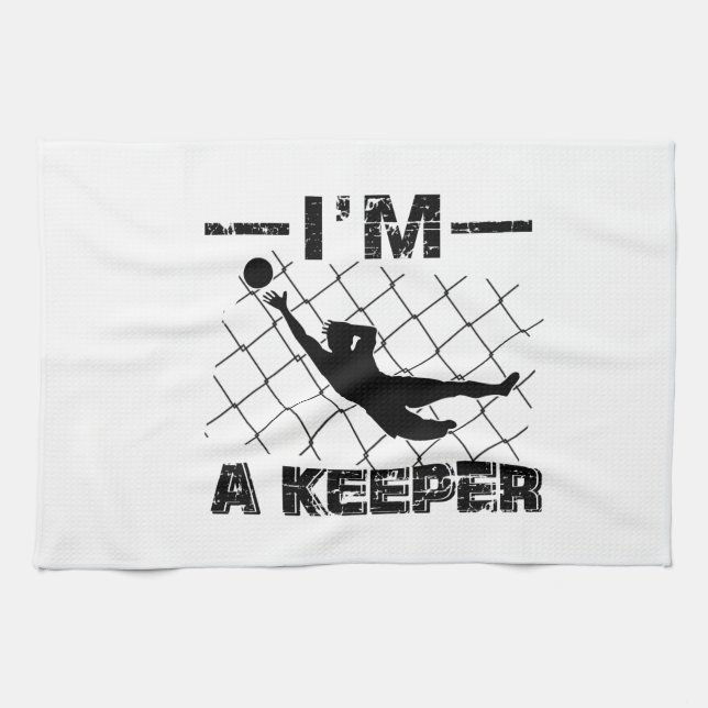 I’m a Keeper – Soccer Goalkeeper designs Kitchen Towel (Horizontal)