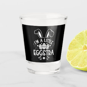 I’m A Little Eggstra Funny Rabbit Easter Bunny Shot Glass