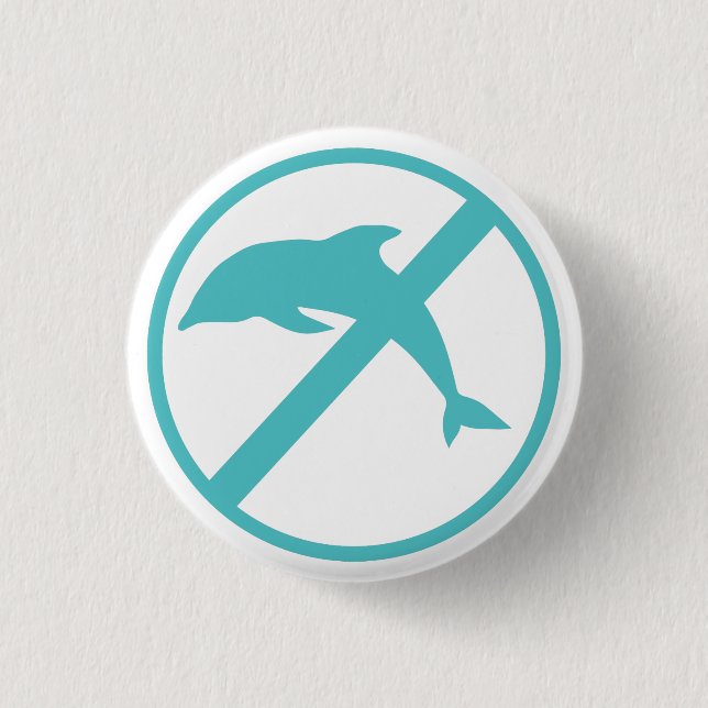 I’m a marine biologist and i hate dolphins 1 inch round button (Front)