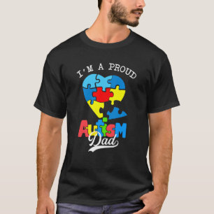 I M A Proud Autism Mom Awareness Autistic Heart T-Shirt