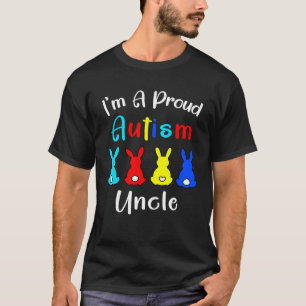 I m A Proud Uncle Easter Bunny Autism Awareness Ra T-Shirt
