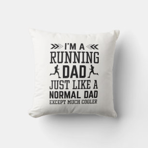 I’m A Running Dad Throw Pillow