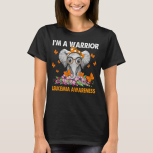 I’m A Warrior Leukaemia Awareness Elephant Butterf T-Shirt