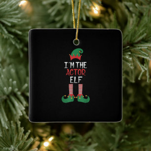I’m Actor Elf - Family Matching Christmas Ceramic Ornament
