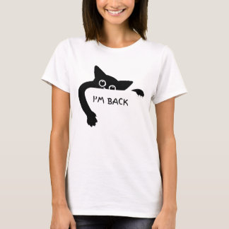 I’m Back Funny Black Cat Graphic T-Shirt Design