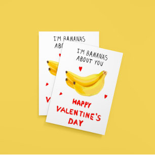 I`m Bananas About You Valentine`s Day Card