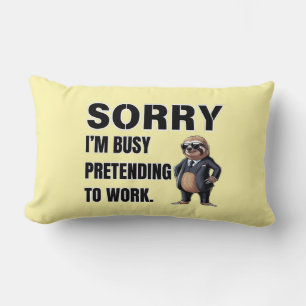 I’m Busy Pretending to Work Throw Pillow