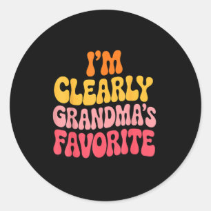 I’m Clearly Grandma’s Favorite Funny Granddaughter Classic Round Sticker