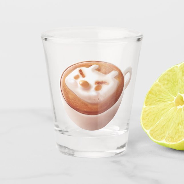 I’m Foaming With Feelings – Coffee Art Shot Glass (Front)